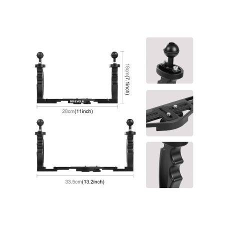 Platine double bras pour DIVEVOLK SeaTouch 3 Pro et 4 Max