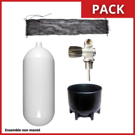 Pack bouteille de plongée acier 15 Litre 232 bar