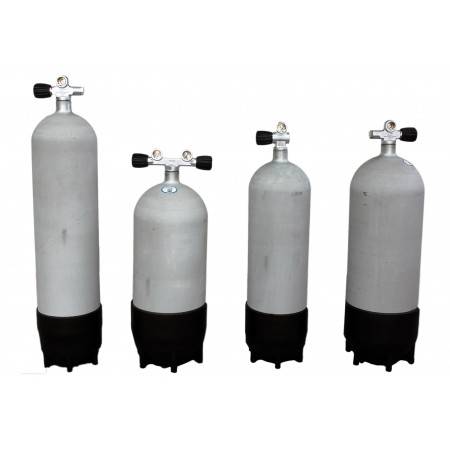 Scuba tank 12L 232bar long steel galvanized FABER